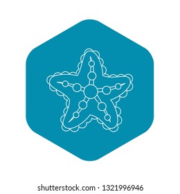 Starfish icon. Outline illustration of starfish vector icon for web