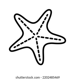 Starfish icon. Pictogram isolated on a white background. Vector illustration.