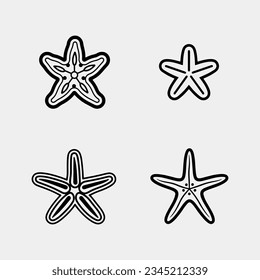 icono de estrella. conjunto de iconos vectoriales de estrella en fondo blanco