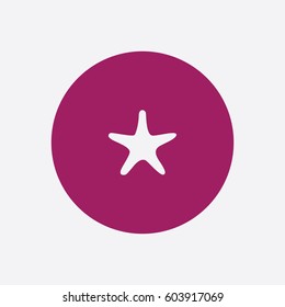 Starfish icon silhouette vector illustration

