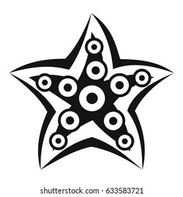 Starfish icon in simple style isolated vector illustration