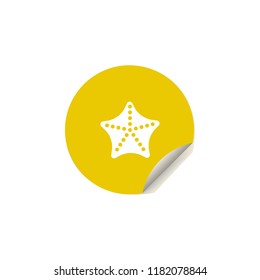starfish icon in sticker style. One of summer pleasure collection icon can be used for UI, UX