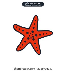 starfish icon symbol template for graphic and web design collection logo vector illustration