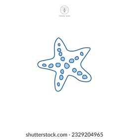 Starfish icon symbol vector illustration isolated on white background