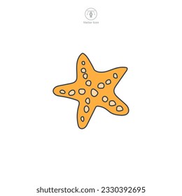 Starfish icon symbol vector illustration isolated on white background