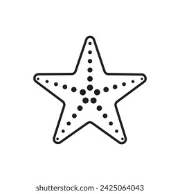 Starfish icon, template for graphic and web design. vector illustration