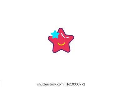 Starfish icon in trendy flat style isolated on white background vector illustration