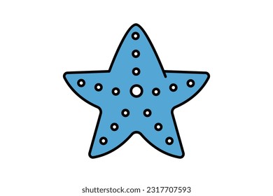 Icono de Starfish. Diseño de estilo de icono de dos tonos. Diseño de vector simple editable