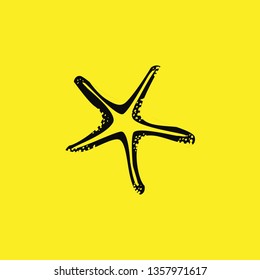 starfish icon vector