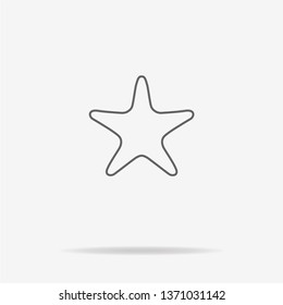 Starfish icon. Vector concept illustration for design.