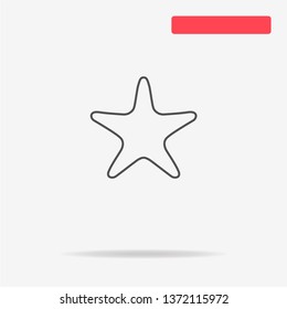 Starfish icon. Vector concept illustration for design.