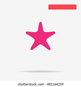 Starfish icon. Vector concept illustration for design.