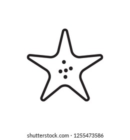 starfish icon vector design line style