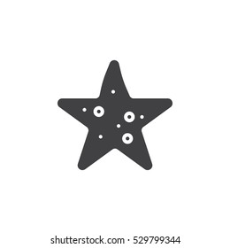 Starfish icon vector, filled flat sign, solid pictogram isolated on white. Symbol, logo illustration