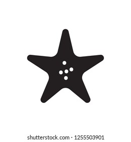 starfish icon vector glyph style