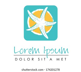 Starfish Icon - Vector graphic isolated on white background for hospitality, beach or tourism concept.