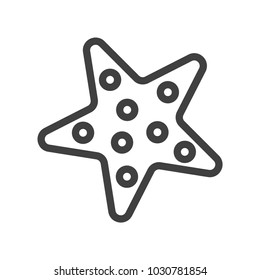 starfish icon, vector illustration