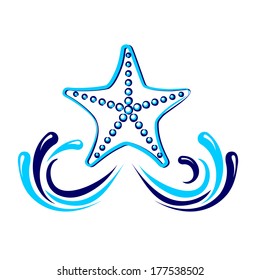  starfish  icon vector  illustration