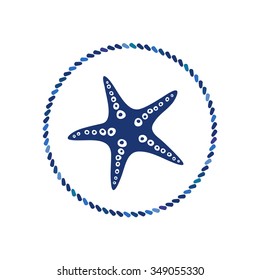 Starfish icon. Vector illustration.