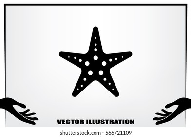 starfish icon vector illustration.