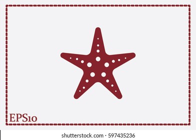 starfish icon vector illustration eps10