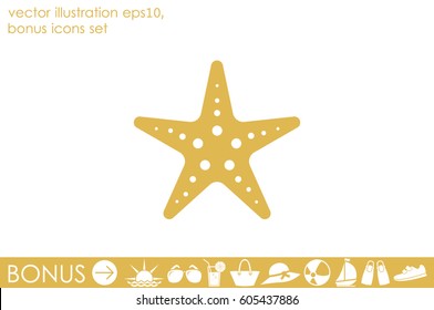 starfish icon vector illustration eps10