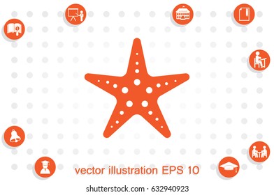 starfish icon vector illustration eps10