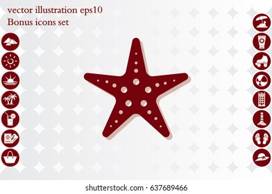 starfish icon vector illustration eps10