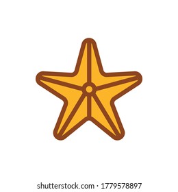 starfish icon vector illustration filled outline style. summer icon set.