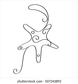 Starfish. Starfish icon Vector Illustration on the white background.