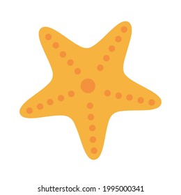 Starfish Symbol, Vektorgrafik. Orangefarbene Sterne-Symbol