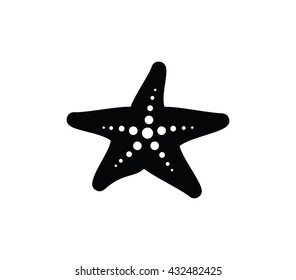 Starfish icon.  Starfish vector illustration. Sea creature illustration.  Summer icon. Seafood. Sea creatures icon. 