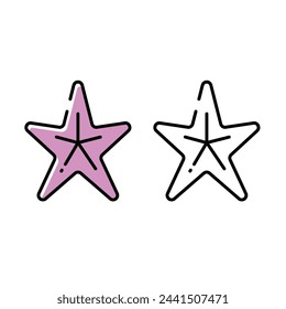 starfish icon vector illustration. white background marine themed icons
