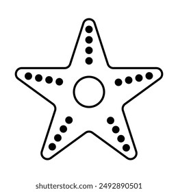 Seestern-Symbol-Vektorgrafik auf weißem Hintergrund