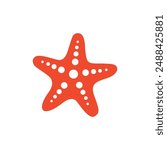 Starfish icon vector silhouette for starfish logo illustration. Simple design for starfish icon illustration or starfish logo concept.