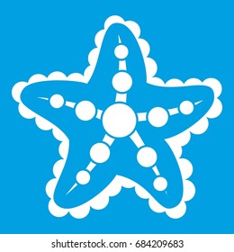 Starfish icon white