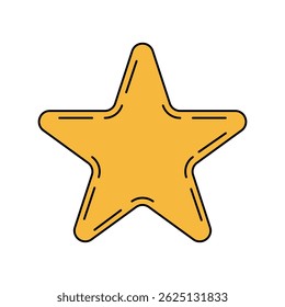 starfish icon with white background vector stock illustration
