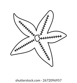 Seestern-Symbol auf weißem Hintergrund, Vektorgrafik