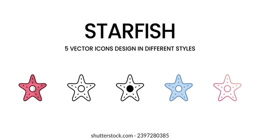 Starfish Symbole setzen Vektorgrafik. Vektorbestand,