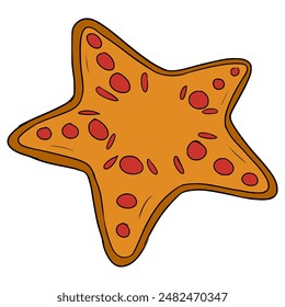 starfish illustration hand drawn isolated vector