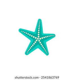 Starfish isolated on white background. Hand drawn in minimalistic style. Starrfish vector with bright color.