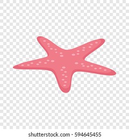 Starfish isometric icon 3d on a transparent background vector illustration