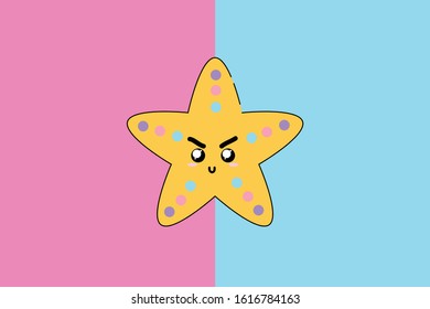 Starfish Kawaii Cute Illustration Character