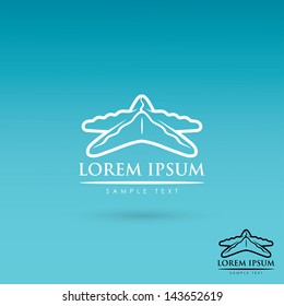 Starfish label - vector illustration