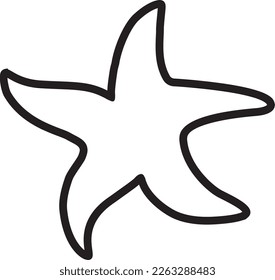 Starfish line art vector illustration