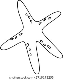 Starfish Line Art Vektorgrafik