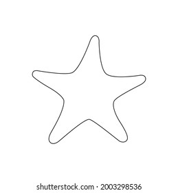 Imágenes prediseñadas de dibujos de líneas de Starfish 