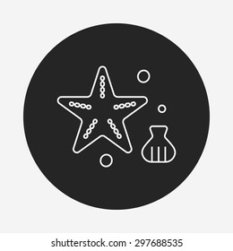 Starfish line  icon