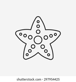 Starfish line  icon