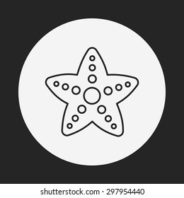 Starfish line  icon
